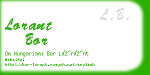 lorant bor business card